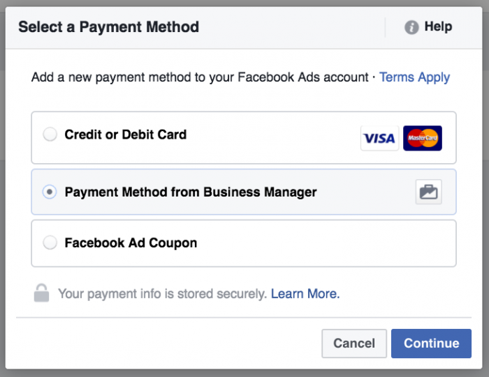 Tutorial Lengkap Facebook Ads: Belajar Mulai Dari Nol Sampai BISA! pilihan payment method