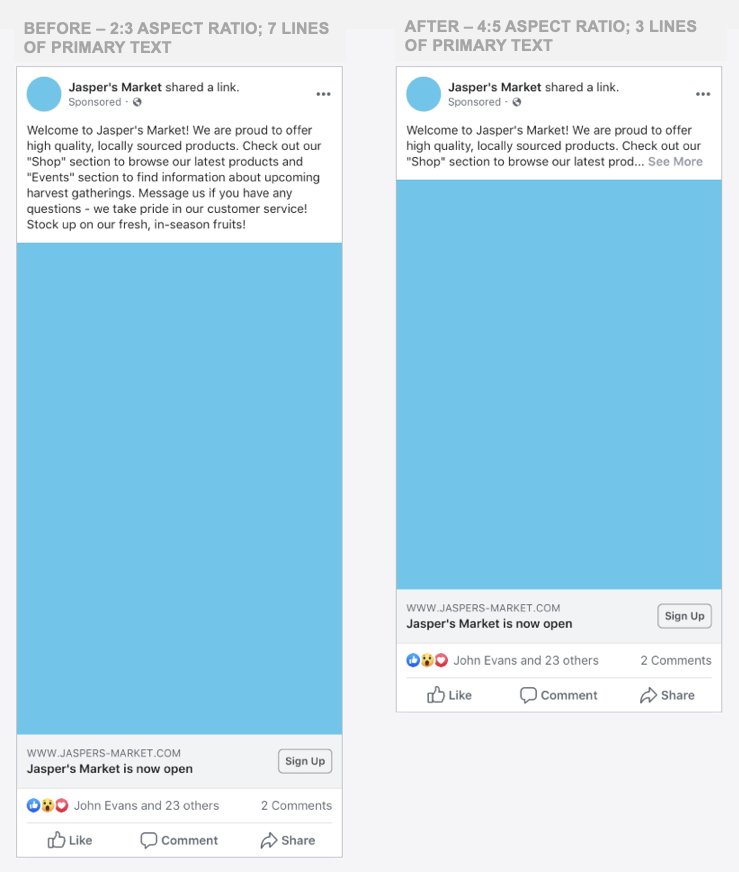 Tampilan Gambar dan Teks Facebook Ads di Timeline Kita Berubah